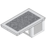 Refrigerated static granite top, built-in cooling unit, 5x Gn 1/1