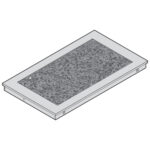 Refrigerated static granite top, for remote cooling, 4x GN 1/1