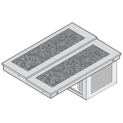 Refrigerated static granite top 2 levels, built-in cooling unit, 2x GN 1/1