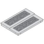 Refrigerated static granite top 2 levels, for remote cooling, 5x GN 1/1
