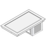 Refrigerated static top with dripping duct, built-in cooling unit, 6x GN 1/1