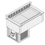 Refrigerated tank with rear diffuser, built-in cooling unit, 6x GN 1/1