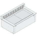 Refrigerated tank with rear diffuser, for remote cooling, 2x GN 1/1