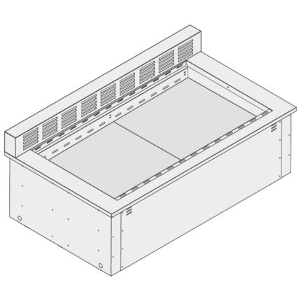 Refrigerated tank with rear diffuser, for remote cooling, 4x GN 1/1