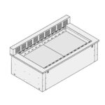 Refrigerated tank with rear diffuser, for remote cooling, 6x GN 1/1