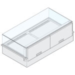 Refrigerated display with rear diffuser, for remote cooling, 3x GN 1/1