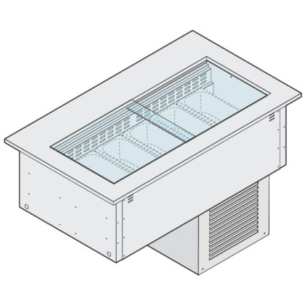 Ice cream tank, built-in cooling unit, 2x Gn 1/1