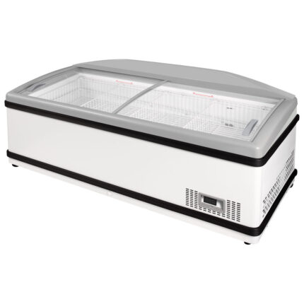 Supermarket chest freezer with sliding glass lids, -16°/-24°C, 650 (473) litres