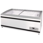 Supermarket chest freezer with sliding glass lids, -16°/-24°C, 615 (446) litres