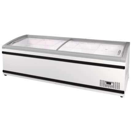 Supermarket chest freezer with sliding glass lids, -16°/-24°C, 983 (732) litres