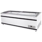 Supermarket chest freezer with sliding glass lids, -16°/-24°C, 934 (833) litres