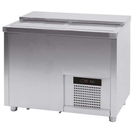 Bottles cooler 223 litres in stainless steel with 2 sliding lids