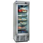 Display refrigerator 650 liters with 1 glass door and 6 shelves, -2°/+8°C
