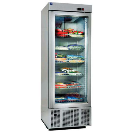 Display refrigerator 650 liters with 1 glass door and 6 shelves, -2°/+8°C