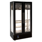 Island meat aging display with 2 doors and humidity display