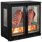 Meat aging display with 2 doors and humidity control, wall modell, 198 litres