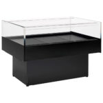 Refrigerated self-service counter, ventilated, isle model, +2°/+ 4°C, w=1500 mm - black