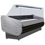 Refrigerated counter 1040 mm with vertical glass front, ventilated cooling, +2°/+5°C