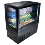 Refrigerated counter with 3 shelves, ventilated, +3°/+5°C, w=1200 mm - SelfService - RAL9005