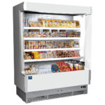 Refrigerated multi-deck wall cabinet 880 mm with 4 shelves, +3°/+5°C - dairy products