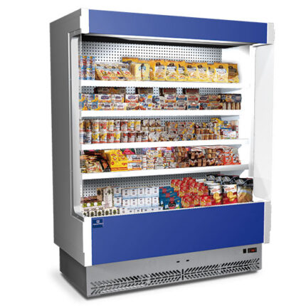 Refrigerated multi-deck wall cabinet 2080 mm with 4 shelves, +3°/+5°C - dairy products