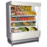 Refrigerated multi-deck wall cabinet 2080 mm with 3 shelves, +6°/+8°C - fruits and vegetables