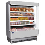 Refrigerated multi-deck wall cabinet 1080 mm with 4 shelves, 0°/+2°C - prepacked meat