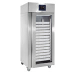 Refrigerator 850 liters in stainless steel for pastry with glass door, 56x 600x400 mm, -2°/+8°C