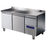 Refrigerated counter 2 doors GN 1/1 with upstand and refrigerated drawer, -2°/+8°C