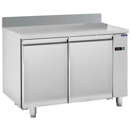 Freezer counter 2 doors GN 1/1 with upstand for remote cooling, -10°/-25°C