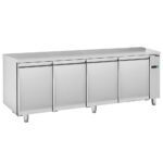 Freezer counter 4 doors GN 1/1 for remote cooling, -10°/-25°C