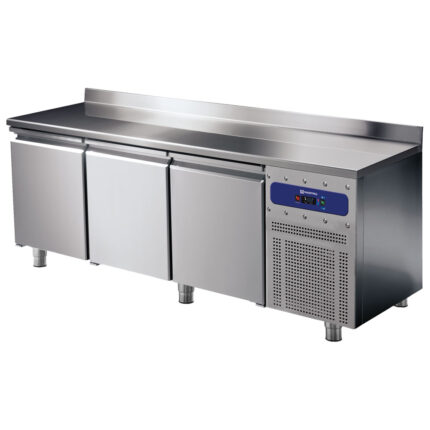 Freezer counter 3 doors GN 1/1 with upstand, -10°/-20°C