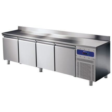 Freezer counter 4 doors GN 1/1 with upstand, -10°/-20°C