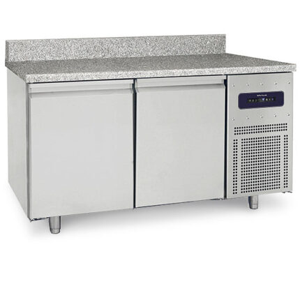 Freezer counter for pastry 2 doors 600x400 mm with granite top with upstand, -10°/-25°C