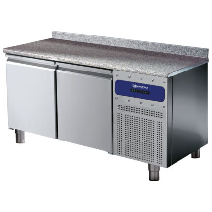 Refrigerated pastry counter 2 doors 600x400 mm, granite top with upstand, -2°/+8°C