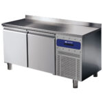 Refrigerated pastry counter 2 doors 600x400 mm, stainless steel top with upstand, -2°/+8°C