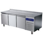 Refrigerated pastry counter 3 doors 600x400 mm, granite top with upstand, -2°/+8°C