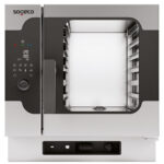Electric combi steamer with direct injection and digital controller, 6x GN 1/1