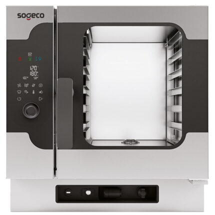 Electric combi steamer with direct injection and digital controller, 6x GN 1/1