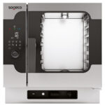 Electric combi steamer with direct injection and digital controller, 6x GN 2/3