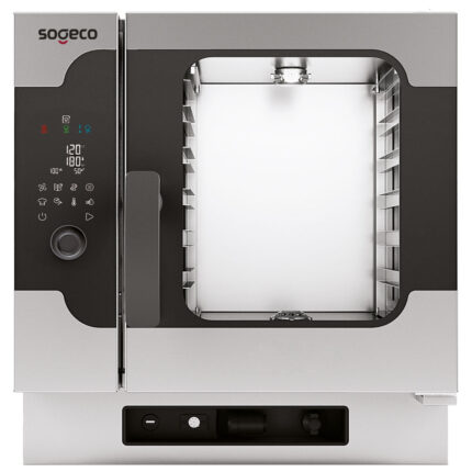 Electric combi steamer with direct injection and digital controller, 6x GN 2/3