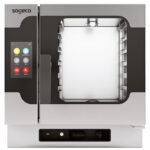 Electric combi steamer with direct injection and automatic cleaning, 6x GN 2/3 - TOUCH SCREEN