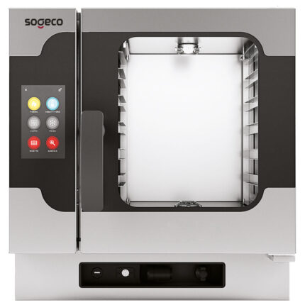 Electric combi steamer with direct injection and automatic cleaning, 6x GN 2/3 - TOUCH SCREEN