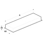 Double inlet collector 2100 mm for hoods of 3200 mm