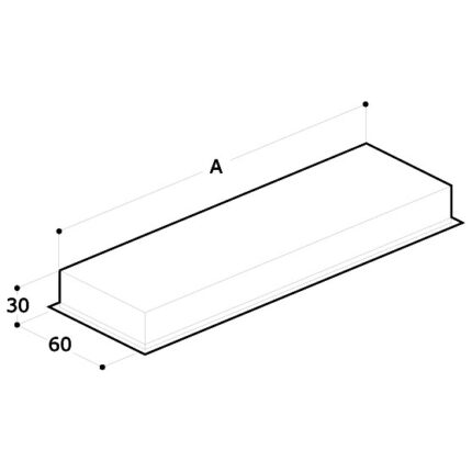 Double inlet collector 2900 mm for hoods of 4000 mm