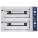Electric pizza oven for 4+4 pizzas ø 35 cm, mechanical control