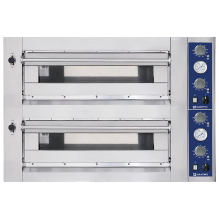 Electric pizza oven for 4+4 pizzas ø 35 cm, mechanical control