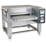 gas ventilated tunnel oven with support on castors, digital, max 155 pizzas/h