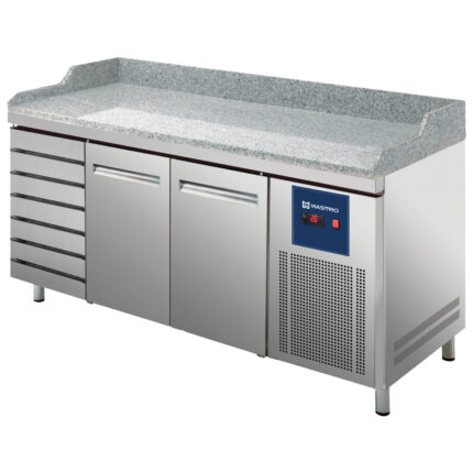 Pizza counter 2 doors 600x400 mm, 7 drawers 600x400 mm