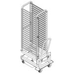 rack trolley for trays for 20x GN 1/1 ovens